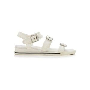 Marc by Marc Jacobs Canvas skim kicks buckle Sandals in White, size 10.5 / 40.5
